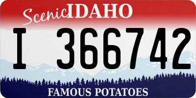 ID license plate I366742