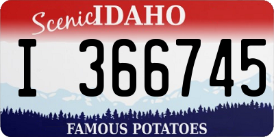 ID license plate I366745