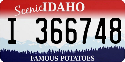 ID license plate I366748