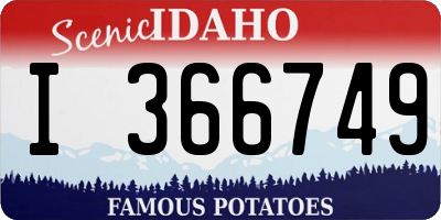 ID license plate I366749