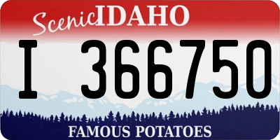 ID license plate I366750