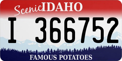 ID license plate I366752