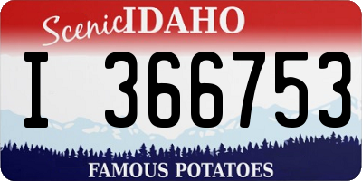 ID license plate I366753