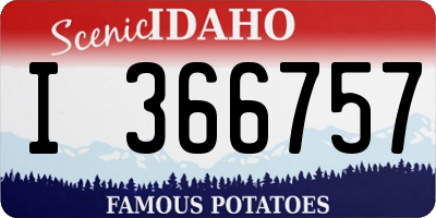 ID license plate I366757