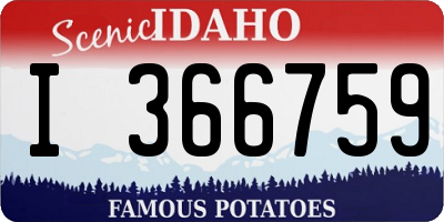 ID license plate I366759