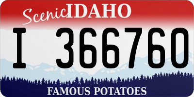 ID license plate I366760