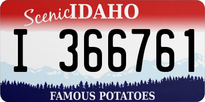 ID license plate I366761