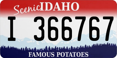 ID license plate I366767