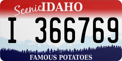 ID license plate I366769