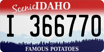 ID license plate I366770