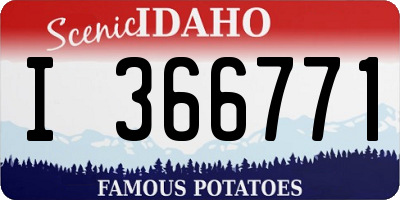 ID license plate I366771