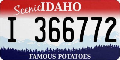 ID license plate I366772