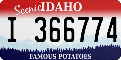 ID license plate I366774