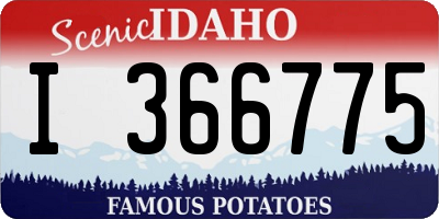 ID license plate I366775