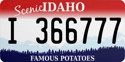 ID license plate I366777