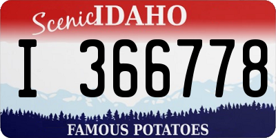 ID license plate I366778