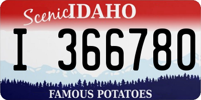 ID license plate I366780