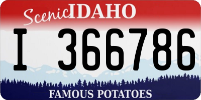 ID license plate I366786