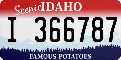 ID license plate I366787