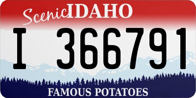 ID license plate I366791