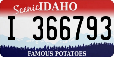 ID license plate I366793