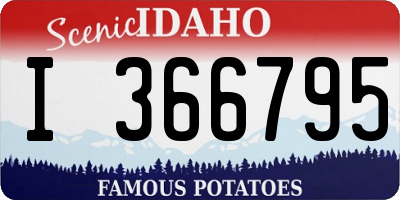 ID license plate I366795