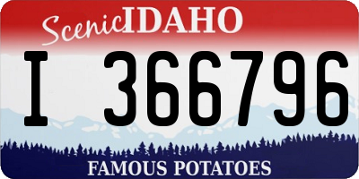 ID license plate I366796