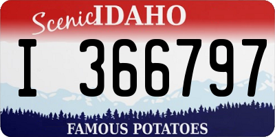 ID license plate I366797