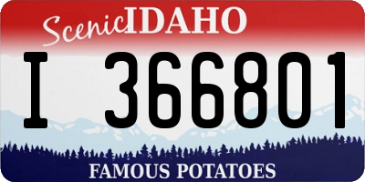 ID license plate I366801