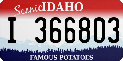 ID license plate I366803
