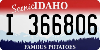 ID license plate I366806