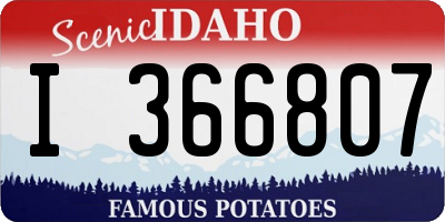 ID license plate I366807