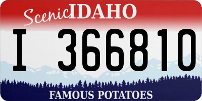 ID license plate I366810