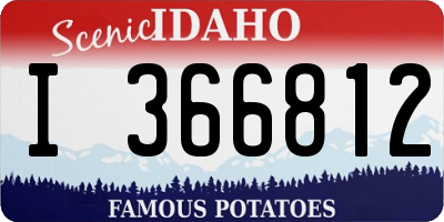 ID license plate I366812