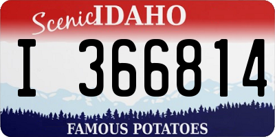ID license plate I366814