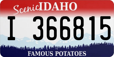 ID license plate I366815