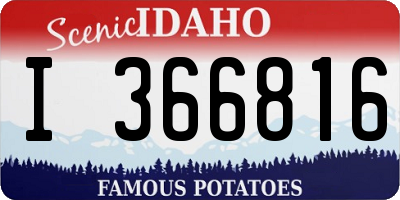 ID license plate I366816