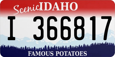ID license plate I366817