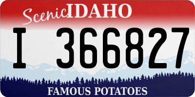 ID license plate I366827