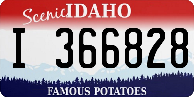 ID license plate I366828