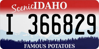 ID license plate I366829