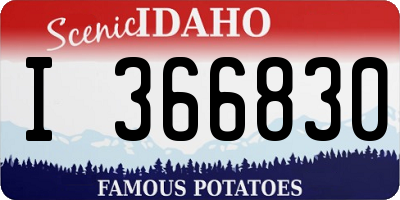 ID license plate I366830