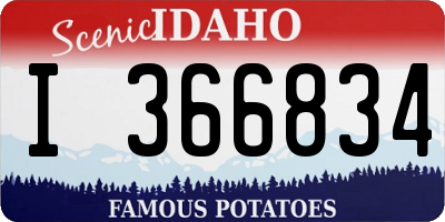 ID license plate I366834