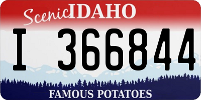 ID license plate I366844