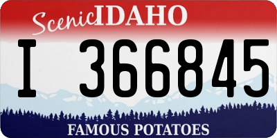 ID license plate I366845