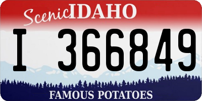ID license plate I366849