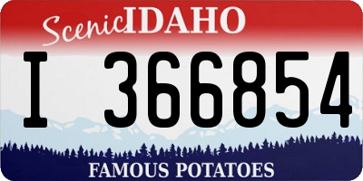 ID license plate I366854