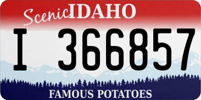 ID license plate I366857