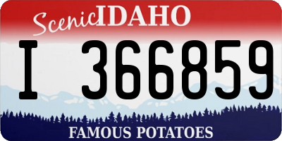 ID license plate I366859