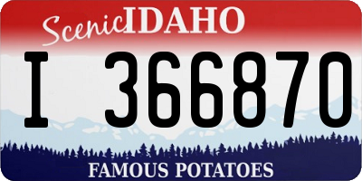 ID license plate I366870